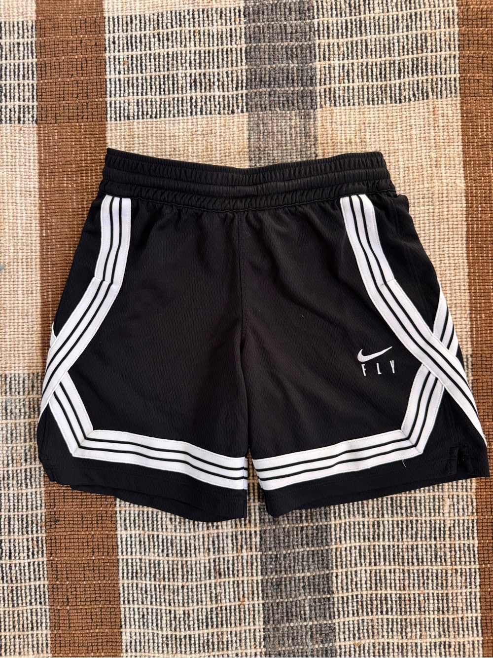 Nike Fly Boy’s Athletic Shorts Black with White Trim